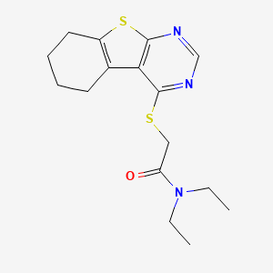 N,N-diethyl-2-(5,6,7,8-tetrahydro[1]benzothieno[2,3-d]pyrimidin-4-ylsulfanyl)acetamide