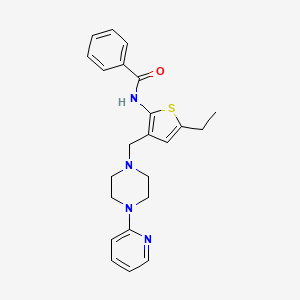 N-(5-ethyl-3-{[4-(pyridin-2-yl)piperazin-1-yl]methyl}thiophen-2-yl)benzamide