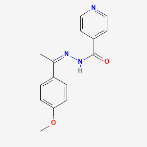 molecular formula C15H15N3O2 B12149684 N-[(Z)-1-(4-methoxyphenyl)ethylideneamino]pyridine-4-carboxamide 