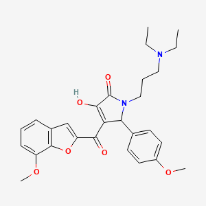 1-[3-(Diethylamino)propyl]-3-hydroxy-4-[(7-methoxybenzo[d]furan-2-yl)carbonyl]-5-(4-methoxyphenyl)-3-pyrrolin-2-one