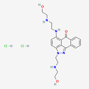 molecular formula C22H29Cl2N5O3 B1214970 2-(2-((2-Hydroxyethyl)amino)ethyl)-5-(2-((2-hydroxyethyl)aminoethyl)amino)anthra(1,9-cd)pyrazol-6(2H)one CAS No. 109210-66-4