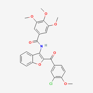 N-{2-[(3-chloro-4-methoxyphenyl)carbonyl]-1-benzofuran-3-yl}-3,4,5-trimethoxybenzamide