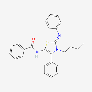 N-[(2E)-3-butyl-4-phenyl-2-(phenylimino)-2,3-dihydro-1,3-thiazol-5-yl]benzamide