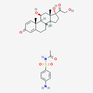 molecular formula C29H38N2O8S B1214977 Sulfanizolone CAS No. 79028-51-6