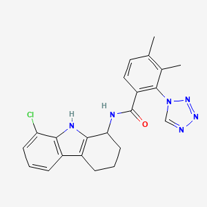 N-(8-chloro-2,3,4,9-tetrahydro-1H-carbazol-1-yl)-3,4-dimethyl-2-(1H-tetrazol-1-yl)benzamide