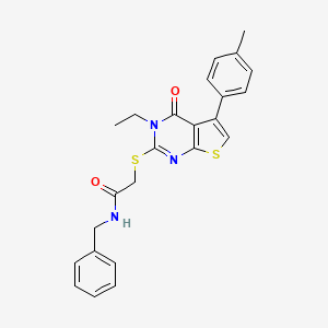 N-benzyl-2-{[3-ethyl-5-(4-methylphenyl)-4-oxo-3,4-dihydrothieno[2,3-d]pyrimidin-2-yl]sulfanyl}acetamide