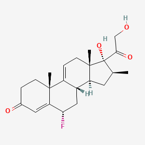 molecular formula C22H29FO4 B1214986 6alpha-Fluoro-17,21-dihydroxy-16beta-methyl-pregna-4,9(11)-diene-3,20-dione CAS No. 105384-40-5