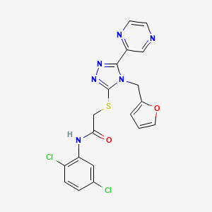 N-(2,5-dichlorophenyl)-2-{[4-(furan-2-ylmethyl)-5-(pyrazin-2-yl)-4H-1,2,4-triazol-3-yl]sulfanyl}acetamide