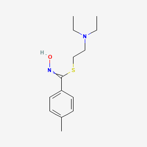 molecular formula C14H22N2OS B1214990 2-(diethylamino)ethyl N-hydroxy-4-methylbenzenecarboximidothioate 