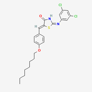 (2Z,5Z)-2-[(3,5-dichlorophenyl)imino]-5-[4-(octyloxy)benzylidene]-1,3-thiazolidin-4-one