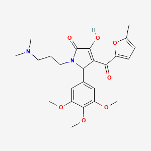 (4E)-1-[3-(dimethylamino)propyl]-4-[hydroxy(5-methylfuran-2-yl)methylidene]-5-(3,4,5-trimethoxyphenyl)pyrrolidine-2,3-dione