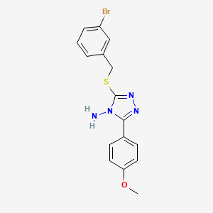 3-[(3-Bromophenyl)methylthio]-5-(4-methoxyphenyl)-1,2,4-triazole-4-ylamine