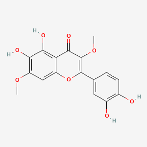 molecular formula C17H14O8 B1215000 3',4',5,6-Tetrahydroxy-3,7-dimethoxyflavone CAS No. 59171-23-2