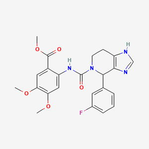 molecular formula C23H23FN4O5 B12150062 methyl 2-({[4-(3-fluorophenyl)-1,4,6,7-tetrahydro-5H-imidazo[4,5-c]pyridin-5-yl]carbonyl}amino)-4,5-dimethoxybenzoate 