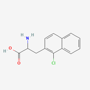 molecular formula C13H12ClNO2 B1215007 beta-(1-Chloro-2-naphthyl)alanine CAS No. 58161-14-1