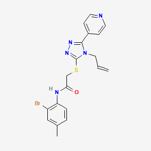 N-(2-bromo-4-methylphenyl)-2-{[4-(prop-2-en-1-yl)-5-(pyridin-4-yl)-4H-1,2,4-triazol-3-yl]sulfanyl}acetamide