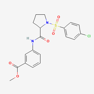 Methyl 3-[[1-(4-chlorophenyl)sulfonylpyrrolidine-2-carbonyl]amino]benzoate