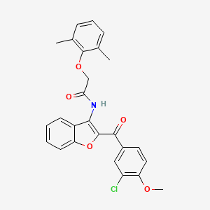 N-{2-[(3-chloro-4-methoxyphenyl)carbonyl]-1-benzofuran-3-yl}-2-(2,6-dimethylphenoxy)acetamide