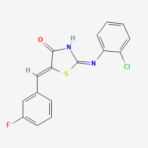 molecular formula C16H10ClFN2OS B12150140 (5Z)-2-[(2-chlorophenyl)amino]-5-(3-fluorobenzylidene)-1,3-thiazol-4(5H)-one 