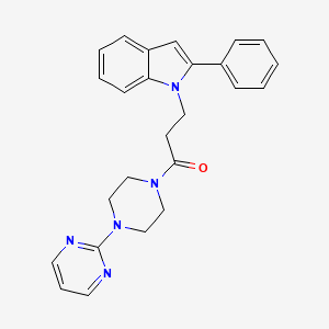 3-(2-phenyl-1H-indol-1-yl)-1-[4-(pyrimidin-2-yl)piperazin-1-yl]propan-1-one