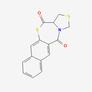 molecular formula C15H11NO2S2 B1215016 1,12a-Dihydro-2,11-dithia-3a-aza-naphtho[2,3-f]azulene-4,12-dione 