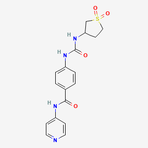 4-{[(1,1-dioxidotetrahydrothiophen-3-yl)carbamoyl]amino}-N-(pyridin-4-yl)benzamide