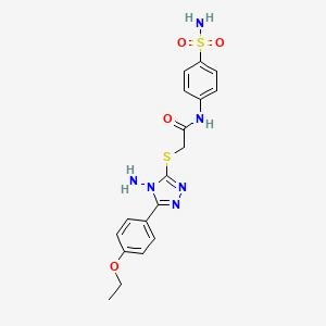 2-{[4-amino-5-(4-ethoxyphenyl)-4H-1,2,4-triazol-3-yl]sulfanyl}-N-(4-sulfamoylphenyl)acetamide