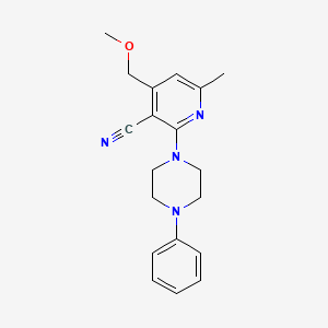 molecular formula C19H22N4O B1215018 4-(Methoxymethyl)-6-methyl-2-(4-phenyl-1-piperazinyl)-3-pyridinecarbonitrile 