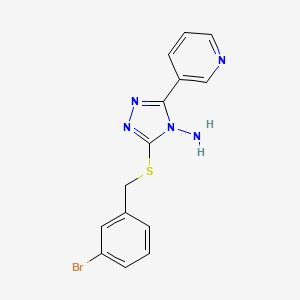 3-(3-Bromo-benzylsulfanyl)-5-pyridin-3-yl-[1,2,4]triazol-4-ylamine