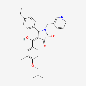 5-(4-ethylphenyl)-3-hydroxy-4-{[3-methyl-4-(2-methylpropoxy)phenyl]carbonyl}-1-(pyridin-3-ylmethyl)-1,5-dihydro-2H-pyrrol-2-one