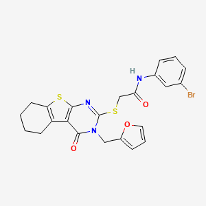 N-(3-bromophenyl)-2-[3-(2-furylmethyl)-4-oxo(3,5,6,7,8-pentahydrobenzo[b]thiop heno[2,3-d]pyrimidin-2-ylthio)]acetamide