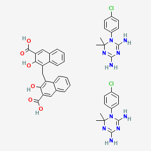 molecular formula C45H44Cl2N10O6 B1215030 Cycloguanil pamoate CAS No. 609-78-9