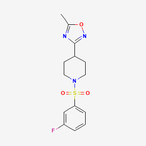 1-(3-Fluorobenzenesulfonyl)-4-(5-methyl-1,2,4-oxadiazol-3-yl)piperidine