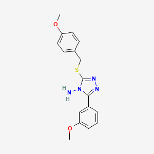 5-(3-Methoxyphenyl)-3-[(4-methoxyphenyl)methylthio]-1,2,4-triazole-4-ylamine