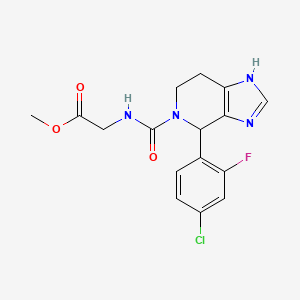 methyl N-{[4-(4-chloro-2-fluorophenyl)-3,4,6,7-tetrahydro-5H-imidazo[4,5-c]pyridin-5-yl]carbonyl}glycinate