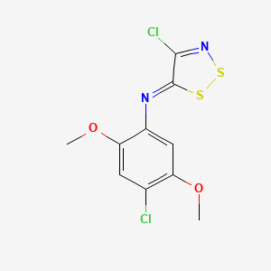 molecular formula C10H8Cl2N2O2S2 B1215035 4-chloro-N-(4-chloro-2,5-dimethoxyphenyl)-5-dithiazolimine 