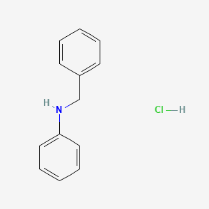 molecular formula C13H14ClN B1215038 Benzenemethanamine, N-phenyl-, hydrochloride CAS No. 2290-89-3
