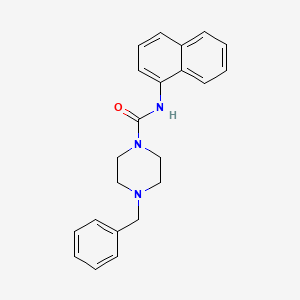molecular formula C22H23N3O B1215042 N-(1-naphthalenyl)-4-(phenylmethyl)-1-piperazinecarboxamide 