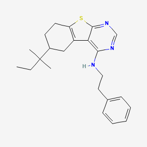 6-(2-methylbutan-2-yl)-N-(2-phenylethyl)-5,6,7,8-tetrahydro[1]benzothieno[2,3-d]pyrimidin-4-amine