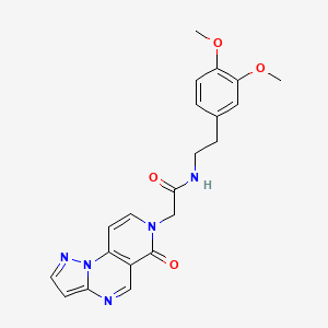 molecular formula C21H21N5O4 B12150473 N-[2-(3,4-dimethoxyphenyl)ethyl]-2-(6-oxopyrazolo[1,5-a]pyrido[3,4-e]pyrimidin-7(6H)-yl)acetamide 