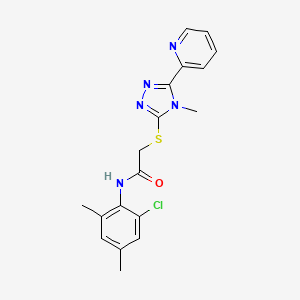 N-(2-chloro-4,6-dimethylphenyl)-2-{[4-methyl-5-(pyridin-2-yl)-4H-1,2,4-triazol-3-yl]sulfanyl}acetamide