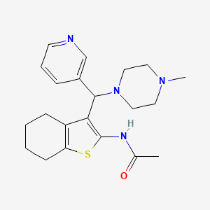 N-{3-[(4-methylpiperazin-1-yl)(pyridin-3-yl)methyl]-4,5,6,7-tetrahydro-1-benzothiophen-2-yl}acetamide