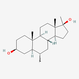 molecular formula C21H36O2 B1215052 6alpha,17-Dimethyl-5alpha-androstane-3beta,17beta-diol CAS No. 6951-92-4