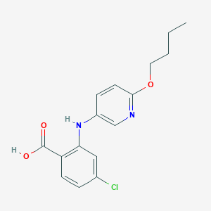 molecular formula C16H17ClN2O3 B1215053 2-[(6-Butoxypyridin-3-yl)amino]-4-chlorobenzoic acid CAS No. 6940-93-8