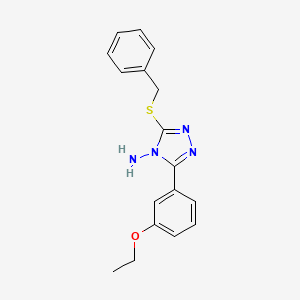 5-(3-Ethoxyphenyl)-3-(phenylmethylthio)-1,2,4-triazole-4-ylamine