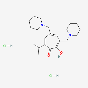 molecular formula C22H36Cl2N2O2 B1215059 3-Isopropyl-5,7-dipiperidinomethyltropolone CAS No. 41620-96-6