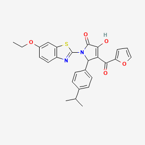 1-(6-Ethoxybenzothiazol-2-yl)-4-(2-furylcarbonyl)-3-hydroxy-5-[4-(methylethyl) phenyl]-3-pyrrolin-2-one