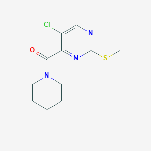 [5-Chloro-2-(methylsulfanyl)pyrimidin-4-yl](4-methylpiperidin-1-yl)methanone