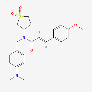 (2E)-N-[4-(dimethylamino)benzyl]-N-(1,1-dioxidotetrahydrothiophen-3-yl)-3-(4-methoxyphenyl)prop-2-enamide