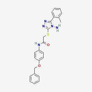 2-{[4-amino-5-(2-methylphenyl)-4H-1,2,4-triazol-3-yl]sulfanyl}-N-[4-(benzyloxy)phenyl]acetamide